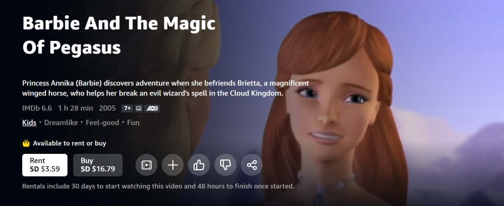 Barbie And The Magic Of Pegasus