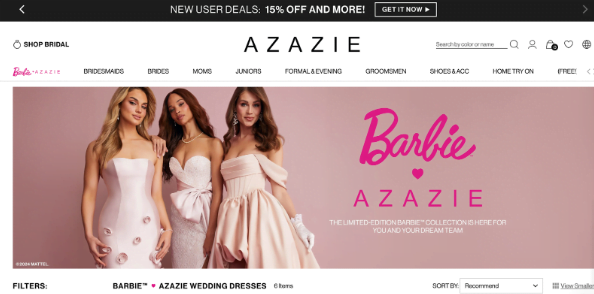 Barbie Wedding Dress Azazie